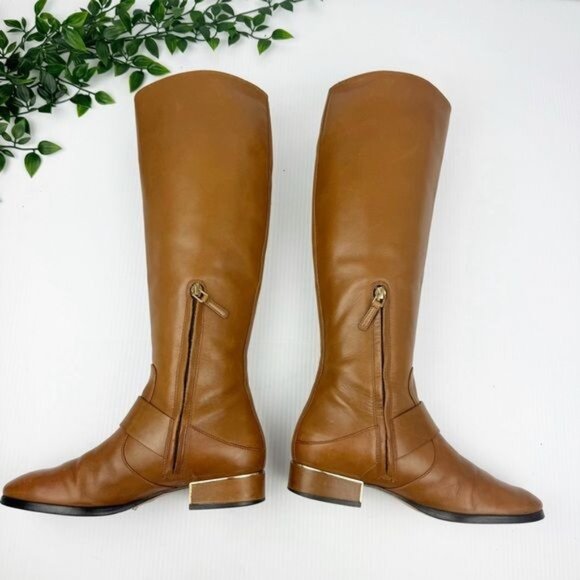 Tory Burch Sofia Riding Boot Hi Veg in Festival Brown Size 7 - Picture 4 of 10